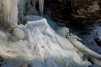 Winter waterfall areas